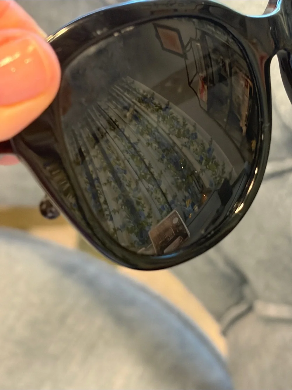 Coach Black Cat-Eye Sunglasses with Dark Lenses